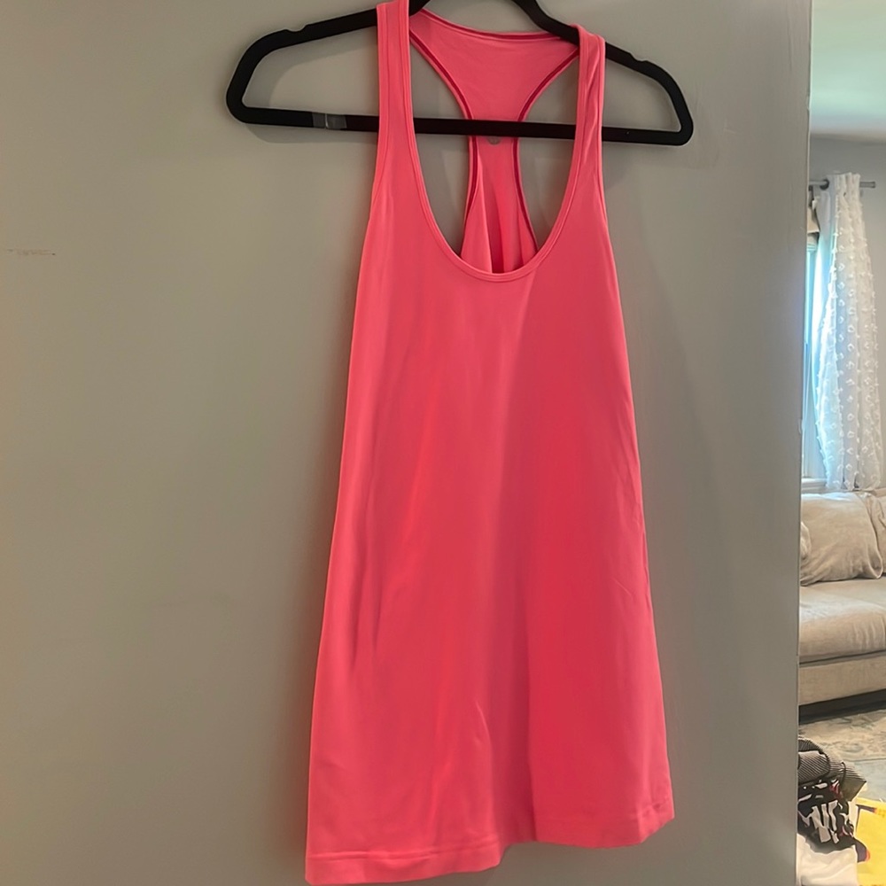 Bright pink lululemon tank top shirt